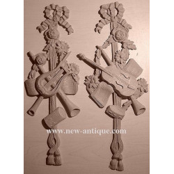 Applique Angel resin / wood 329