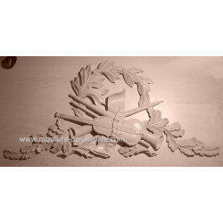 Applique resin / wood 429